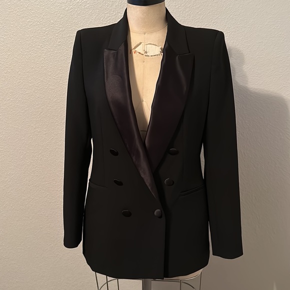 Zara Jackets & Blazers - Zara Black Double Breasted Tuxedo Blazer